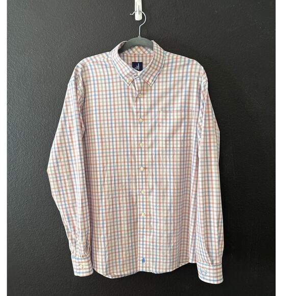 Johnnie-O Performance Button Down Long Sleeve White Shirt Size Men's Large - Picture 1 of 4